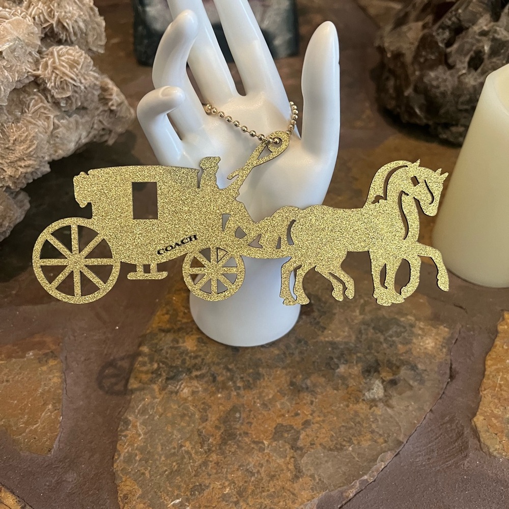Coach Glitter Horse and Carriage Hang Tag